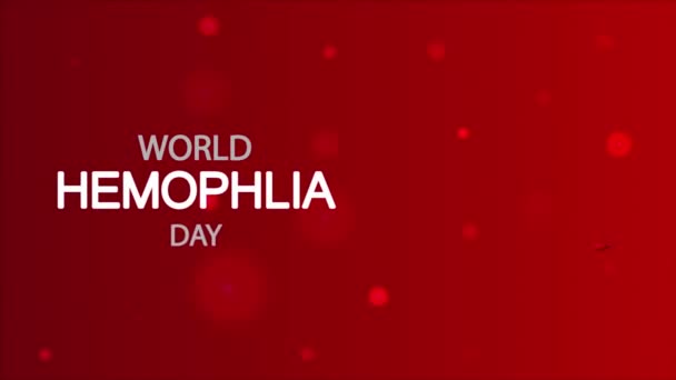 Hemophilia Day World Blood Cell Flow Kunst Video Illustratie — Stockvideo