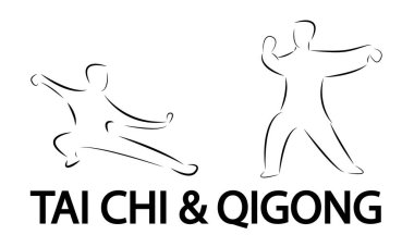 Tai Chi ve Qigong Günü Dünyası, vektör sanat illüstrasyonu.