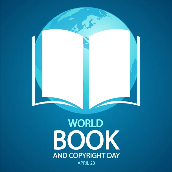 Dunia Buku Dan Hak Cipta Hari Ikon Buku April Vektor - Stok Vektor