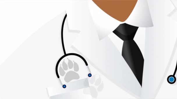 Ветеринарний День Міжнародний Доктор Художня Відеоілюстрація — стокове відео