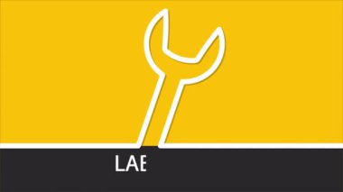 İşçi Bayramı 1 lineer tamir anahtarı, sanat videosu illüstrasyonu.