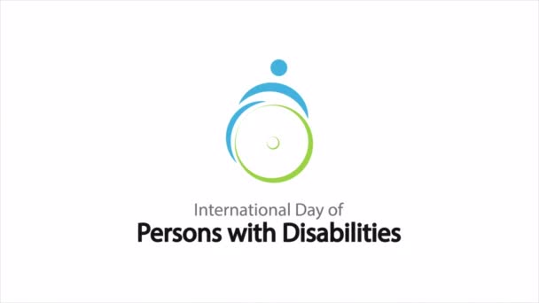 휠체어 로고의 장애를 비디오 일러스트 — 비디오