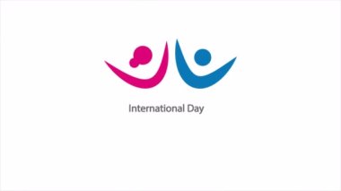 Aileler Günü Uluslararası logosu, sanat videosu illüstrasyonu.