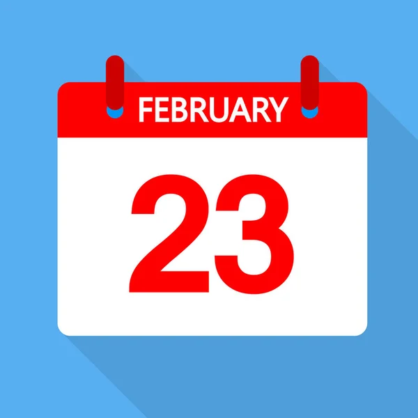 Calendar February Vector Art Illustration — Stock Vector