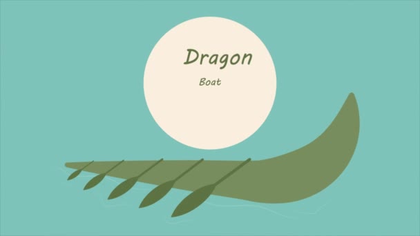 Festival Del Barco Del Dragón China Ilustración Video Arte — Vídeos de Stock
