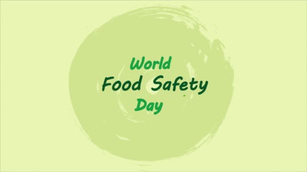 День Безпечності Харчових Продуктів Світовий Банер Овочі Ілюстрація Художнього Відео — стокове відео