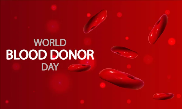 Всемирный День Донора Кровяных Телец Векторная Иллюстрация — стоковый вектор