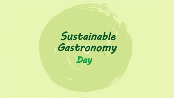 Sürdürülebilir Gastronomi Günü Sebzeleri Sanat Videosu Illüstrasyonu — Stok video