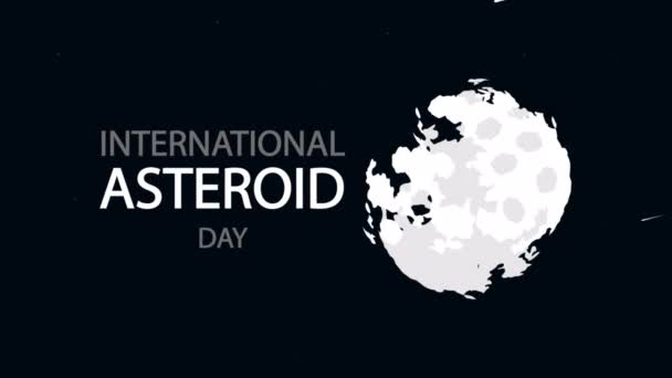 Asteroïde Dag Internationale Ruimte Met Kometen Kunst Video Illustratie — Stockvideo