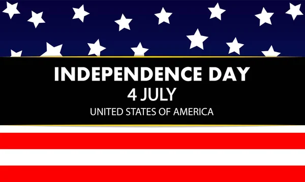 Giorno Indipendenza Usa Banner Sfondo Bandiera Illustrazione Arte Vettoriale — Vettoriale Stock