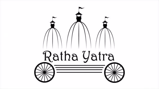 Ratha Yatra Lorda Jagannath Festivalu Odisze Umělecké Video Ilustrace — Stock video