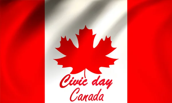 Dia Cívico Canadá Bandeira Tipografia Ilustração Arte Vetorial Vetores De Bancos De Imagens
