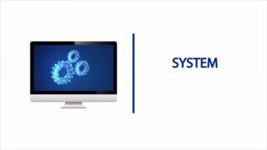 Sistem yöneticisi gündüz bilgisayarı, sanat videosu illüstrasyonu.