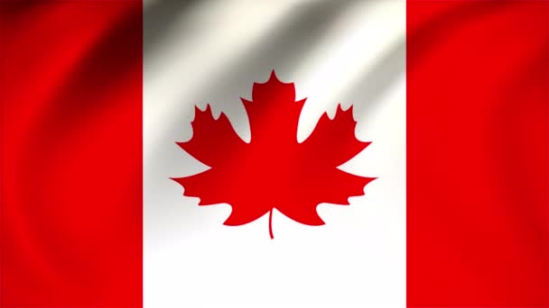 Bürgertag Kanada Flagge Typografie Kunst Video Illustration — Stockvideo