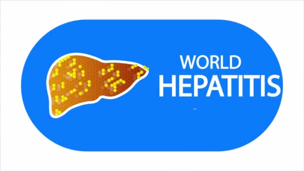Hepatitis Nap Világ Infografika Art Video Illusztráció — Stock videók