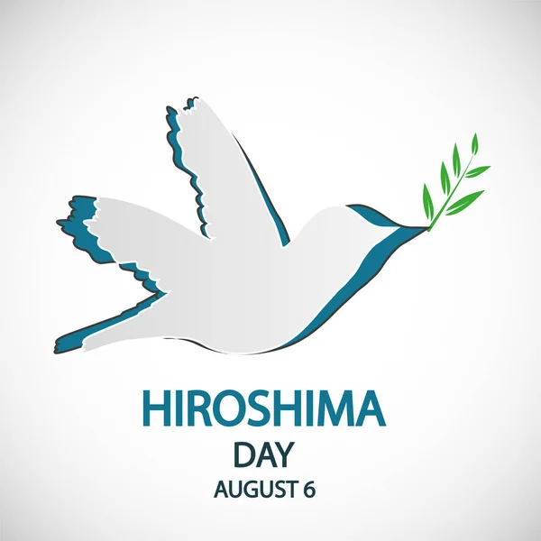 Dia Hiroshima Pomba Paz Ilustração Arte Vetorial — Vetor de Stock