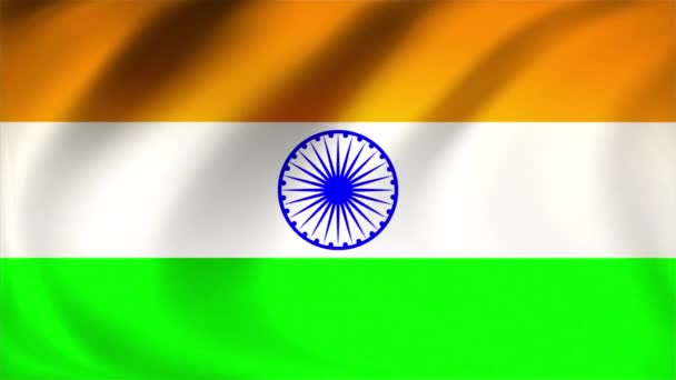 Indiska Självständighetsdagen Flagga Typografi Konst Video Illustration — Stockvideo