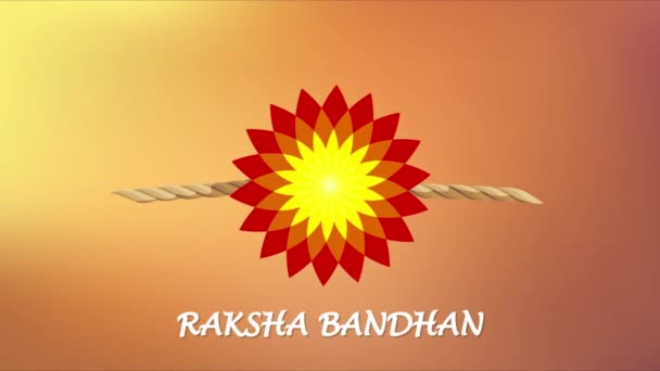 Raksha Bandhan Amuleto Férias Indiano Ilustração Vídeo Arte — Vídeo de Stock