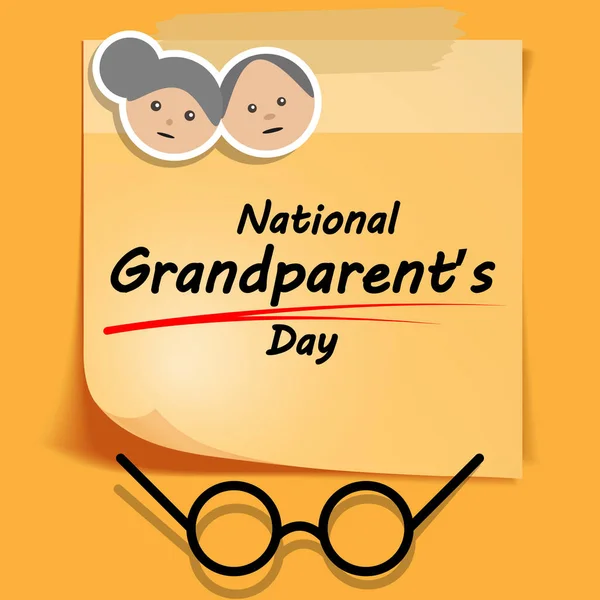 Ziua Bunicilor Autocolant Național Ilustrație Artă Vectorială Ilustrații de stoc fără drepturi de autor
