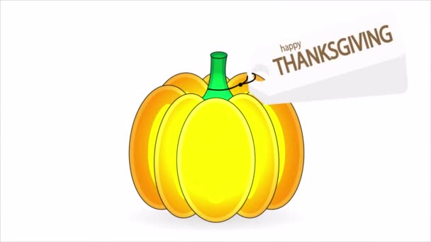 Thanksgiving Canada Pumpkin Art Video Illustration — Stock Video