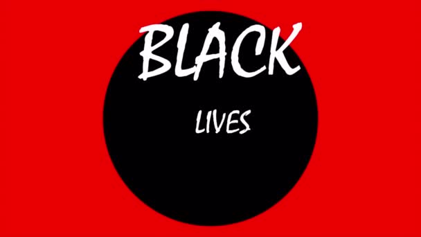 Icono Materia Vidas Negras Ilustración Video Arte — Vídeo de stock