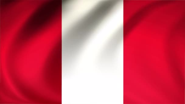 秘鲁普诺日国旗 艺术视频插图 — 图库视频影像