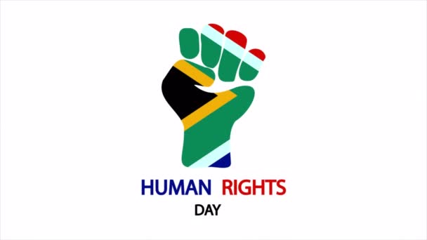 Mänskliga Rättigheter Day Hand Konst Video Illustration — Stockvideo