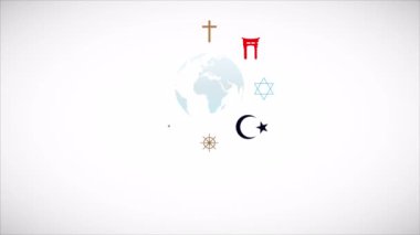 Din Günü Dünya Gezegeni, Sanat Video İllüstrasyonu.