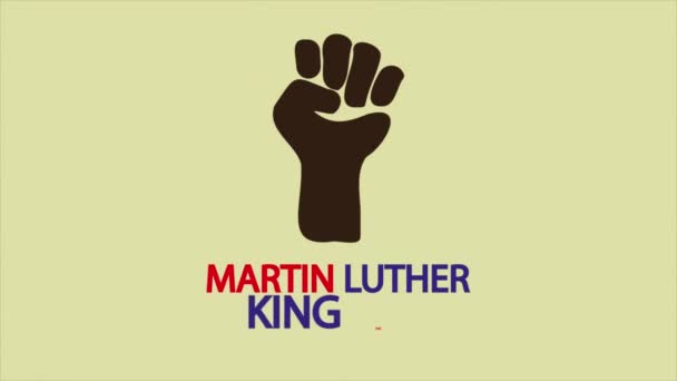 Martin Luther King Day Abd Bayrak Sanat Videosu Illüstrasyonu — Stok video