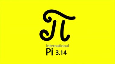 Pi Day Uluslararası afişi, sanat videosu illüstrasyonu.
