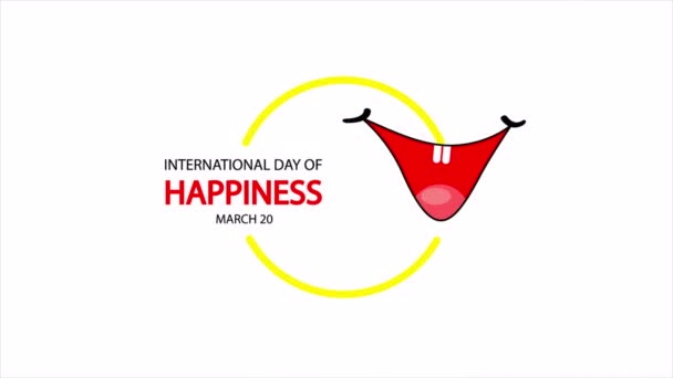 Banner Del Día Felicidad Ilustración Video Arte — Vídeo de stock