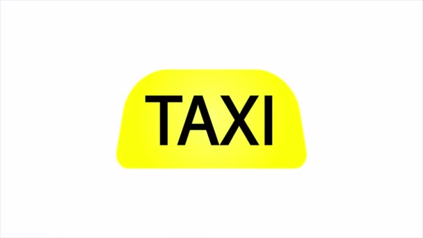 Taxi Day Checker Sulla Macchina Illustrazione Video Arte — Video Stock