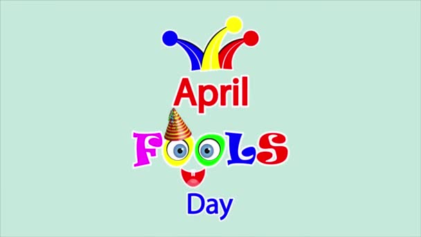 Fools Day April Typography Art Video Illustration — Stock Video