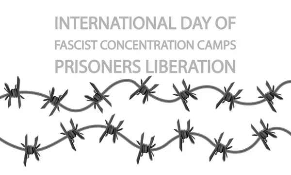 stock vector Fascist concentration camps prisoners liberation international day, vector art illustration.