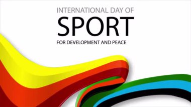Uluslararası Barış Gününün Gelişimi için Spor afişi, sanat videosu illüstrasyonu.