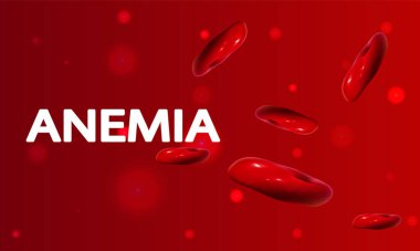 Anemia Blood Cell Flow, vector art illustration. clipart