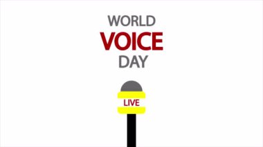 Ses Günü Dünya mikrofonu, sanat videosu illüstrasyonu.