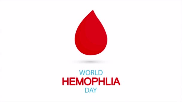 Journée Hémophilie Monde Gouttes Sang Illustration Vidéo Art — Video