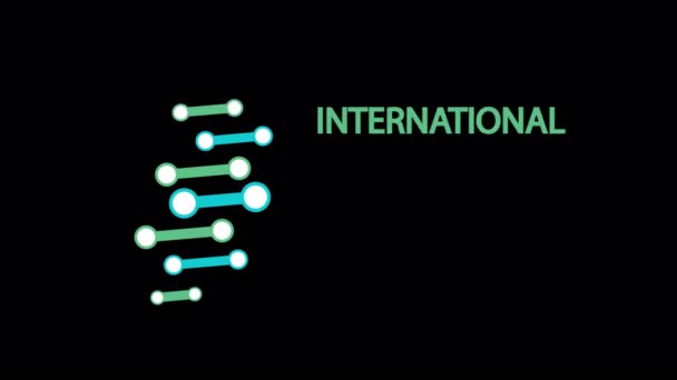 Dna International Day Banner Art Video Illustration — Stock Video
