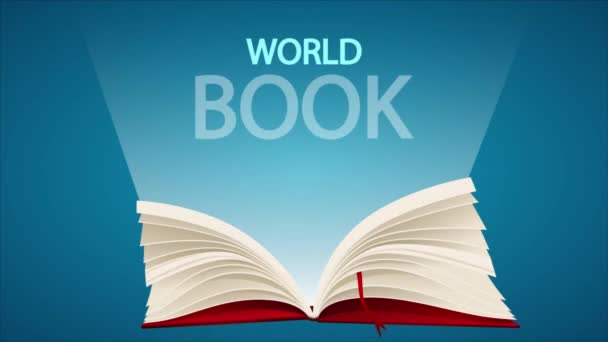 Copyright Livro Dia Mundial Ilustração Vídeo Arte — Vídeo de Stock