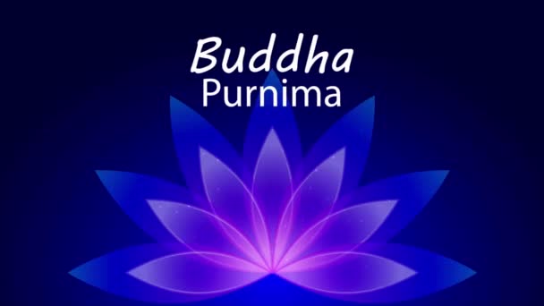 Buddha Purnima Abstract Lotus Flower Art Video Illustration — Vídeos de Stock