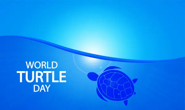 stock vector Turtle world day sea, vector art illustration.