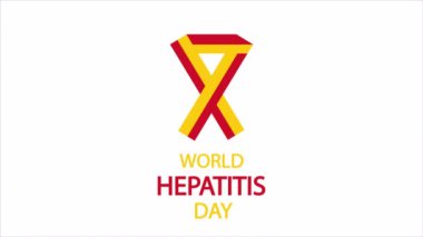 Hepatit dünya kurdelesi, sanat videosu illüstrasyonu.