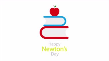 Newton Günü Kitap Yığını, Sanat Videosu İllüstrasyonu.