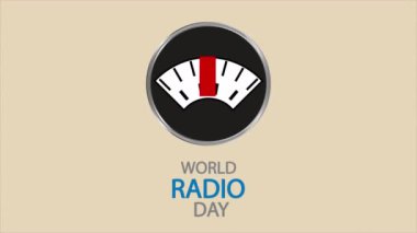 Radyo dünyası bayrağı, sanat videosu illüstrasyonu.