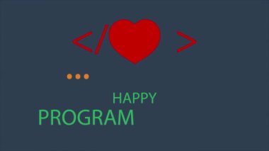Programcılar mutlu gün yazılım geliştirme, sanat videosu illüstrasyonu.