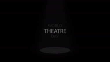 Tiyatro dünyası gündüz sahne ışıklandırması, sanat videosu illüstrasyonu.
