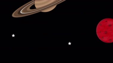 Astronomi uluslararası gündüz gezegenleri, sanat videosu illüstrasyonu.