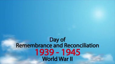 Dünya Savaşı 'nı Anma Günü Belleği, Sanat Videosu İllüstrasyonu.