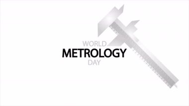 Dünya metroloji günü kalibreli, sanat videosu illüstrasyonu.